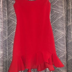 Red party dress